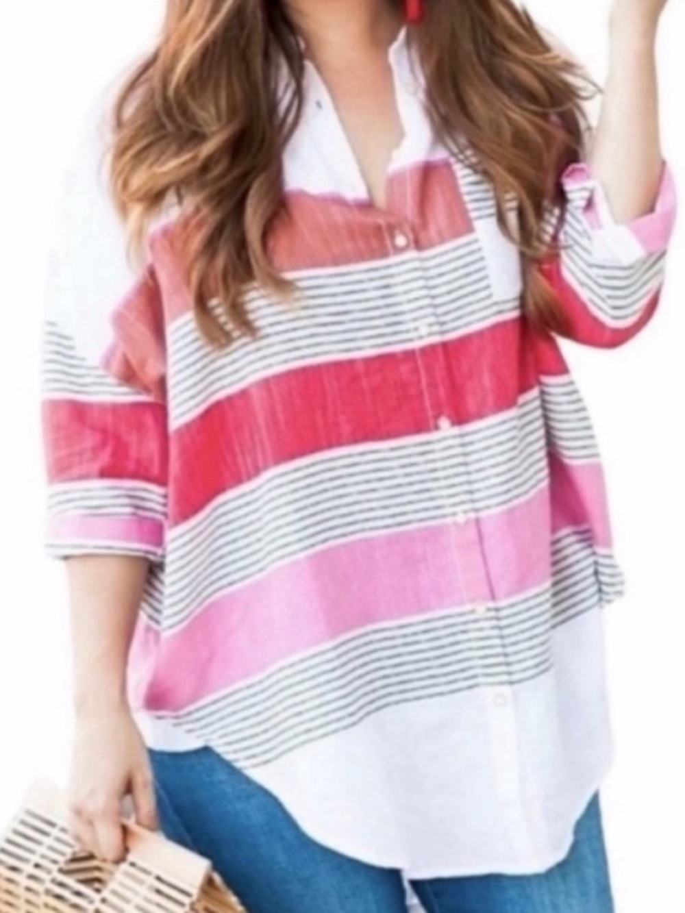 Holding Horses Striped Button Down Tunic